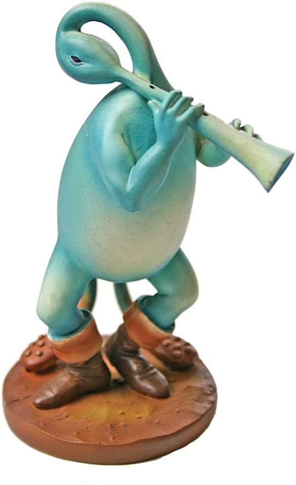 Parastone Hieronymus Bosch Blue Flutist Figurine – 3D Sculpture Replica – Last Judgement Northern Renaissance Art Collectible