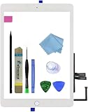 Zentop for White iPad 6 2018 6th Generation A1893 A1954 Touch Screen Digitizer Assembly Replacement with Home Button,Camera Bracket,Pre-Installed Adhesive,Tool Repair Kit