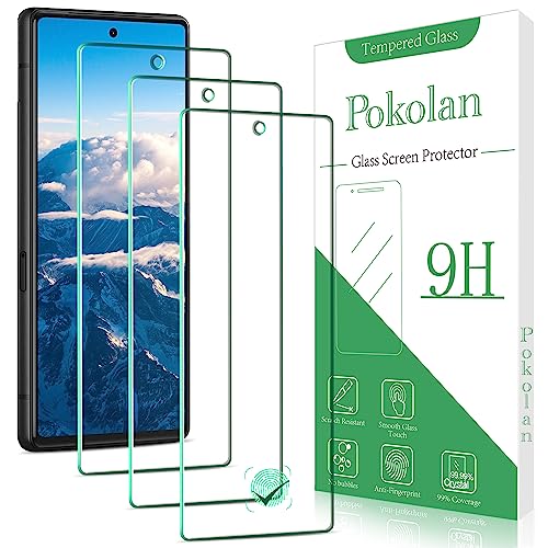 Pokolan 3 Pack Screen Protector for Google Pixel 7 Tempered Glass, 9H Hardness, Case Friendly, Anti Scratch, Bubble Free, Easy to Install