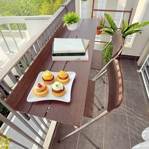 Table pliante murale balcon petit espace et bureau réglable avec étagères