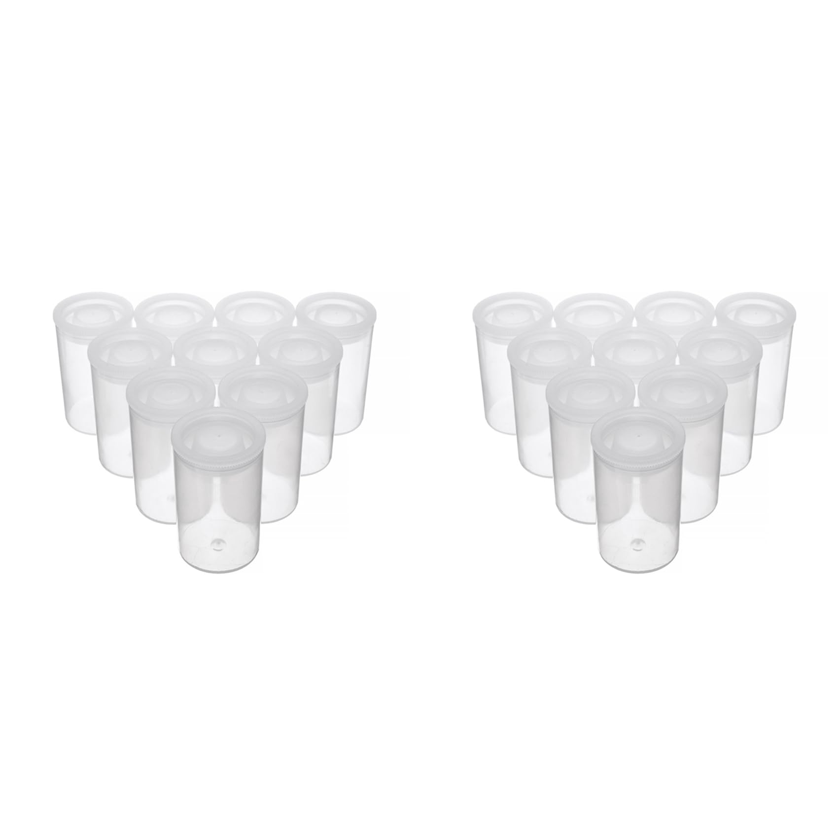 Jnchdghwa 200PCS Plastic Empty Film Canister Camera Reel Container Storage Case Can for Accessories Art Bead Coin Pill Transparent