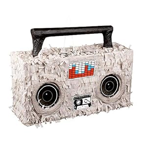 Boland 30945 Pinata Stereo Radio om te vullen, afmetingen 35 x 52 cm, karton, partyspel, boombox, Ghettoblaster, cadeau…
