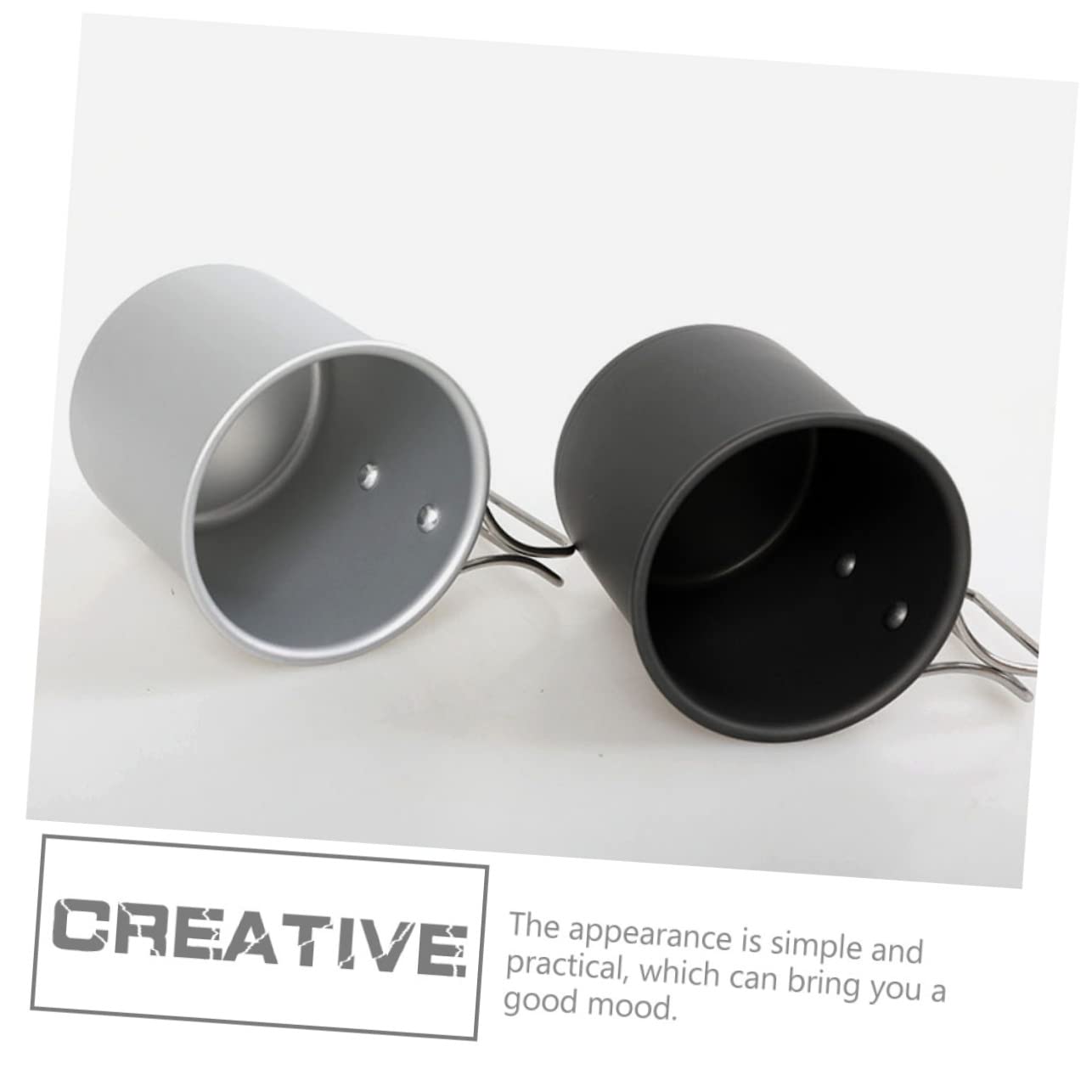BESPORTBLE 4pezzi Bicchiere Pieghevole Lega Di Alluminio Per Campeggio Tazza Portatile Per Caffè e Bevande Per Escursionismo e Outdoor Design Elegante e Resistente