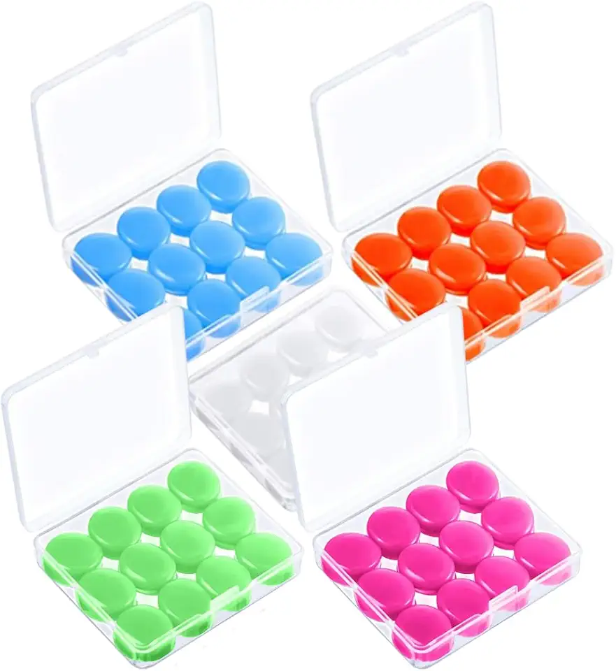 Tampão de Ouvido Protetor Auricular De Silicone Moldável - Abafador de Ruído Macío, Ajutável a Orelha e Reutilizável. Para Dormir, Estudar, Nadar Natação. 6 Peças ou 12 peças. Adulto ou Criança. (Cristal, 12 Peças)