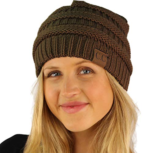 Image of Hatsandscarf CC Exclusives Solid Color Beanie Tail Hat for Adult (MB-20A)