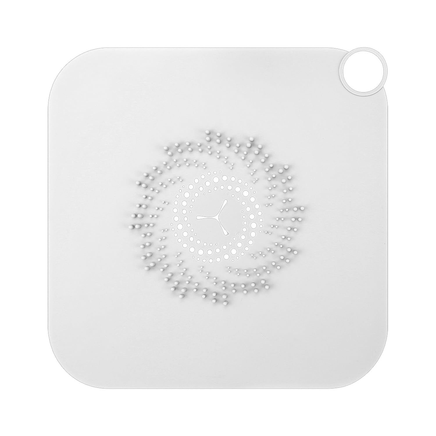 Wellrun Brown Silicone Shower Drain Hair Catcher,Hair Drains Stopper With Suction Cup,Reusable Sink Drain Protector,Hair Filter For Bathroom,Bathtub,Kitchen(White)