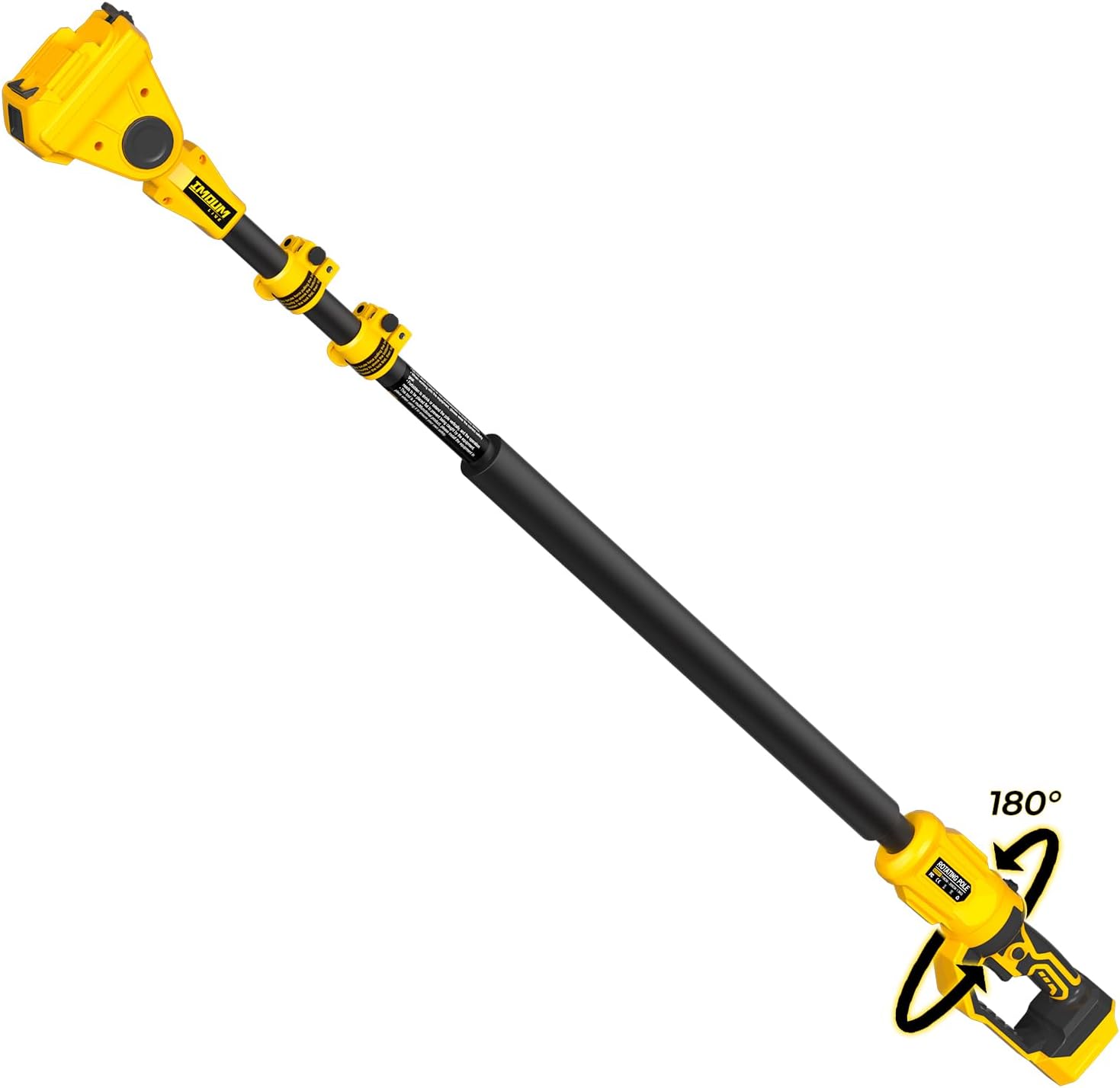 IMOUMLIVE UPGRADE 2024,90°/180°rotatable Extension Pole,Cordless Pole Saw 3.87-6.72 Foot Telescoping Extension Pole only compatible with
