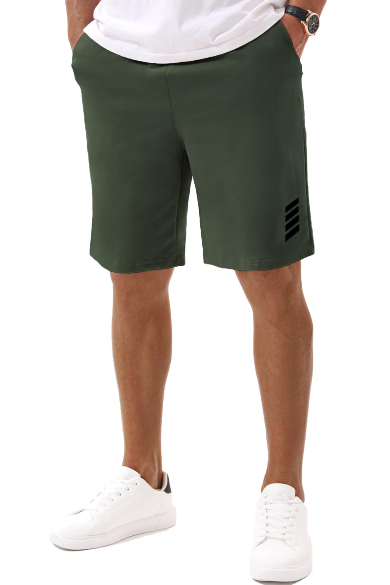 Vortewind Kurze Hosen Herren Sweatshorts Herren Baumwolle，Sommer-Sportshorts mit Taschen & elastischem Bund für Casual ，Jogging ，Training