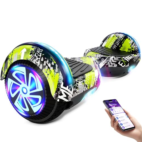 SISIGAD Hoverboard 6.5 inch Self Balancing Electric Scooter Hover Board for Kids Great Gifts Dinosaure vert