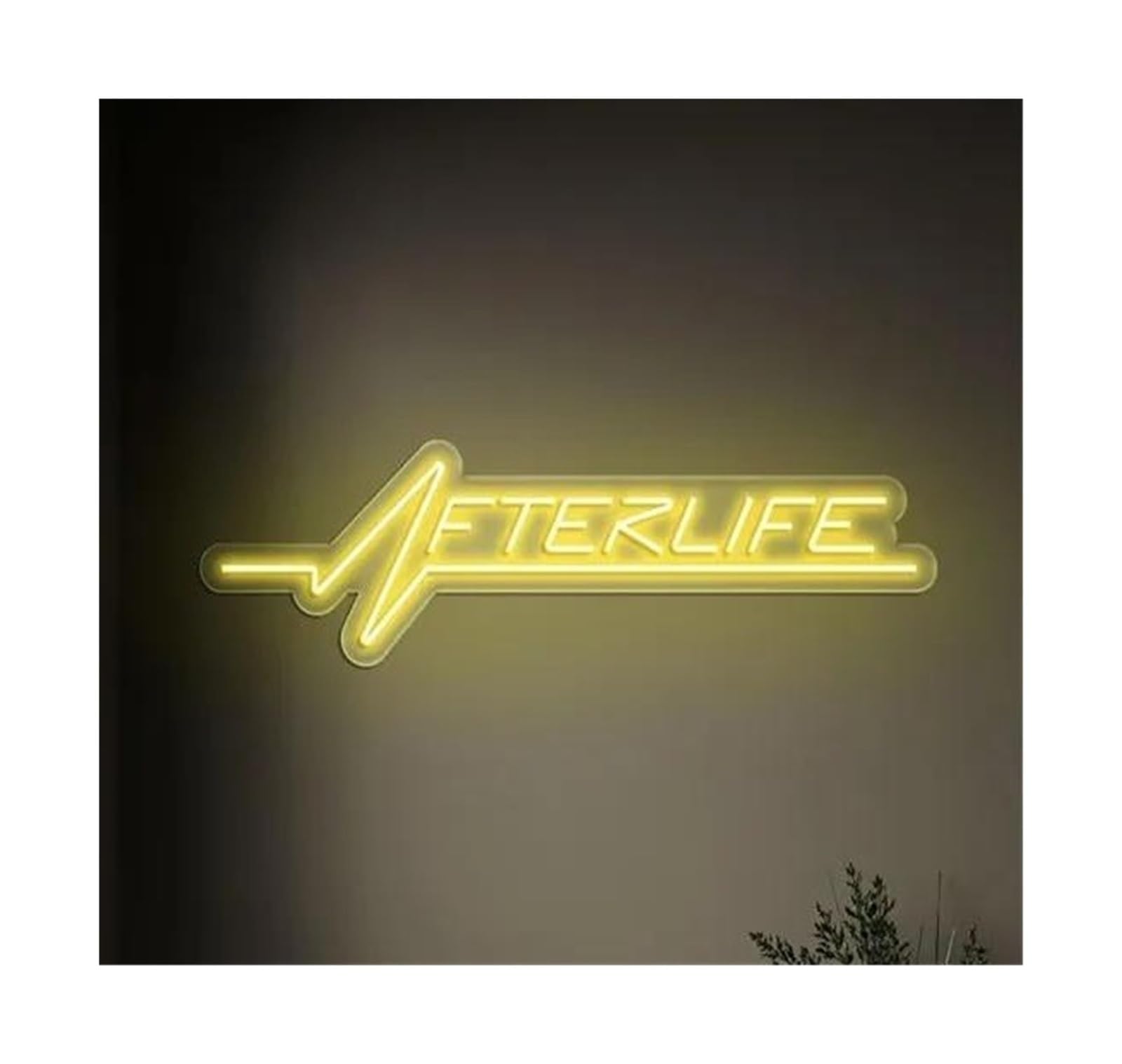 Hängende Kunst Leuchtreklamen "Afterlife" Neonschild, Wandkunst, Dekor, Licht Für Cyberpunk-Fans, Spielzimmer, Dekorative Lampen, 50x20cm(B)