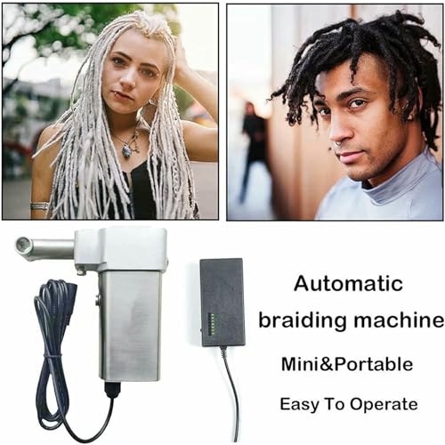 Machine dreadlocks électrique 10mm avec kit outils de crochet tressage