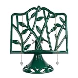 MINLUFUL Cookbook Stand, Vintage Bamboo Pattern Metal Recipe Holder Cast Iron Cookbook Stand Multi-A