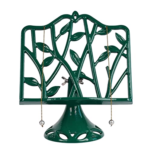 Minluful Cookbook Stand, Vintage Bamboo Pattern Metal Recipe Holder Cast Iron Cookbook Stand Multi-Angle Recipe Holder For Kitchen Counter Cooking Reading Hands Free, Green #TOP9