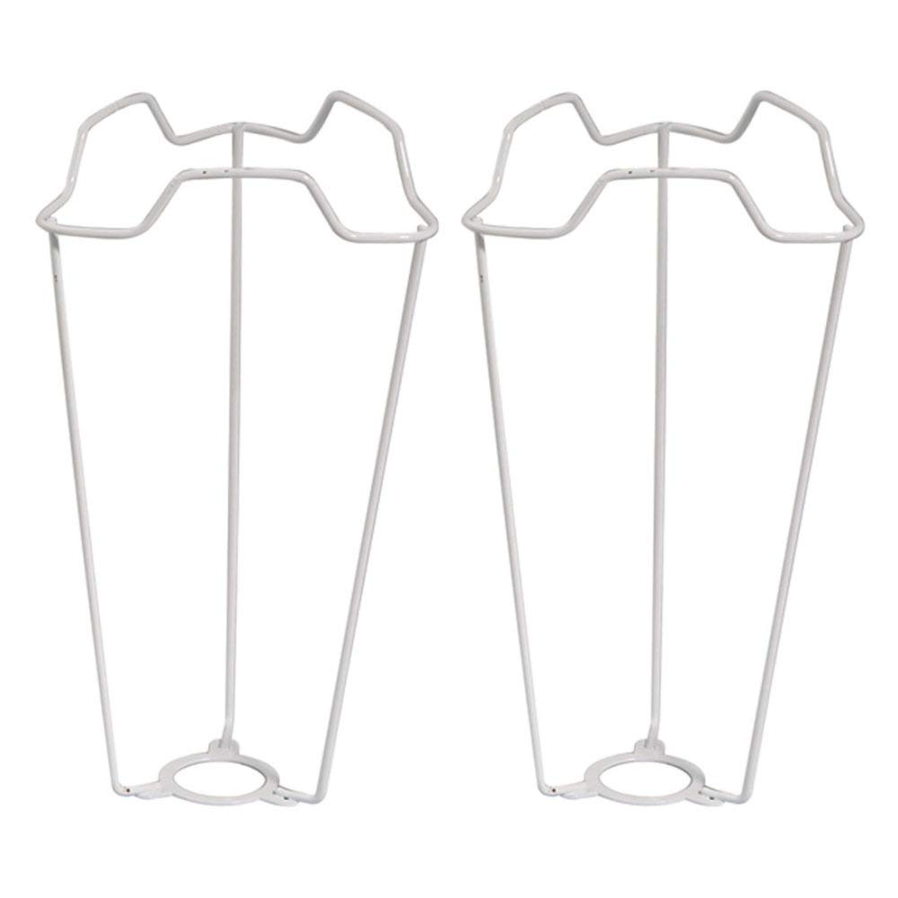 2 Pack - 8" White Metal Vintage Shade Carrier to Support Table & Floor Lampshade with Duplex Fitting | 29mm Hole | Fits BC SBC SES Type of Lampholders