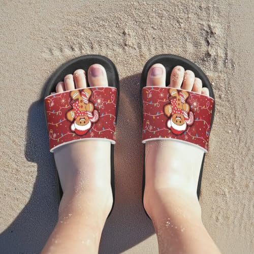 Image of Unisex Slides for Girls Boys Comfortable Slippers Slides Non-slip Shower Shoes House Fashion Thick for Indoor & Outdoor Gifts