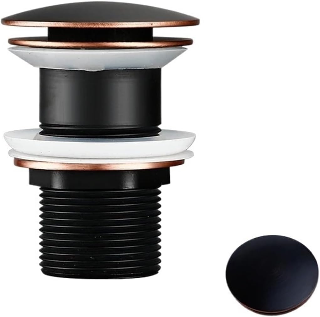 Tappo per lavandino pop-up, tappo per lavabo, Tappo for lavabo Scarico for lavabo in oro lucido Scolapiatti Corrosione Facile da pulire Pulsante pop-up Foro tondo Bagno Hotel Scolapiatti (Color : Orb
