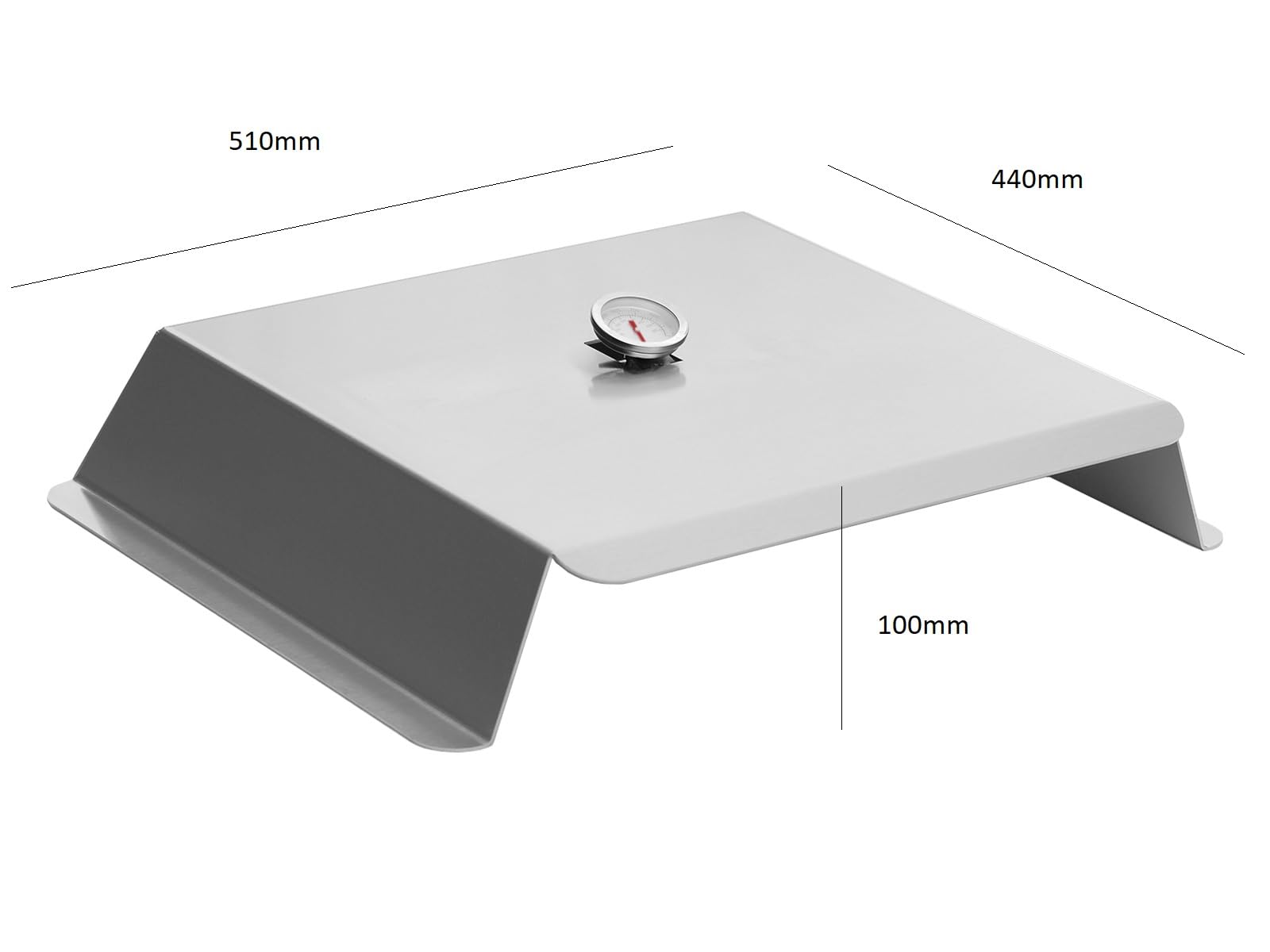 Pizzaaufsatz für Grill 3 Größen 510 x 420mm XL