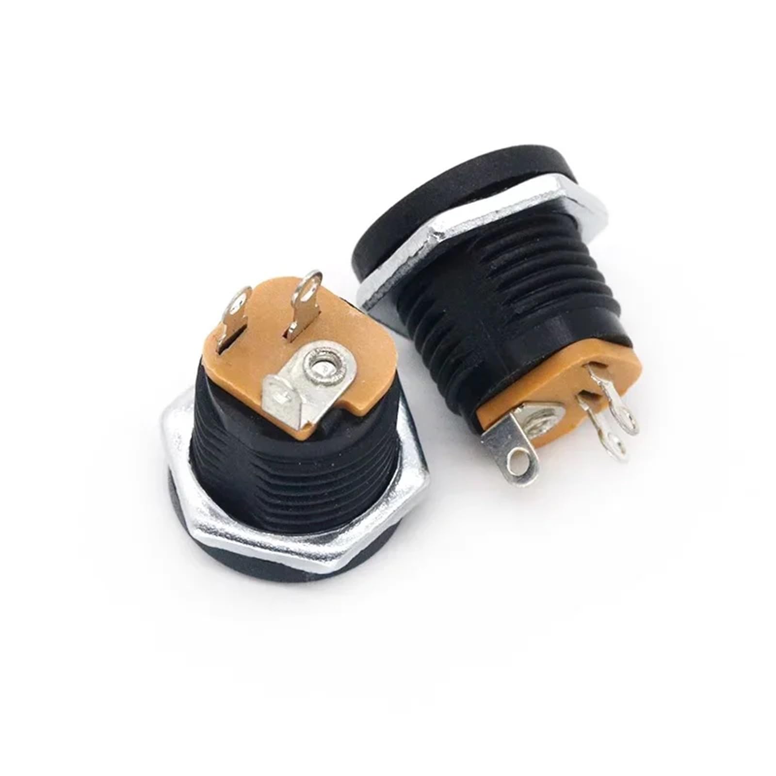 Jack di alimentazione CC, 200 pezzi, spina di alimentazione CC maschio femmina jack adattatore connettore per auto audio, computer portatili, lettori MP3 (2,1 x 5,5 mm)