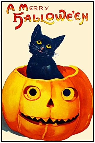 Orenco Originals Pumpkin Black Cat Halloween Counted Cross Stitch Pattern