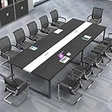 Photo Gallery zrbddef grande tavolo riunioni ufficio – tavolo conferenza moderno con passacavi,struttura in metallo robusta,design rettangolare nero-bianco per 8–12 persone (senza sedie) Photo Gallery zrbddef grande tavolo riunioni ufficio – tavolo conferenza moderno con passacavi,struttura in metallo robusta,design rettangolare nero-bianco per 8–12 persone (senza sedie)