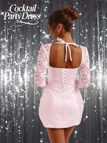 Lace Appliques Short Homecoming Dresses for Teens 2025 Square Neck Satin Night Out Dresses for Women3
