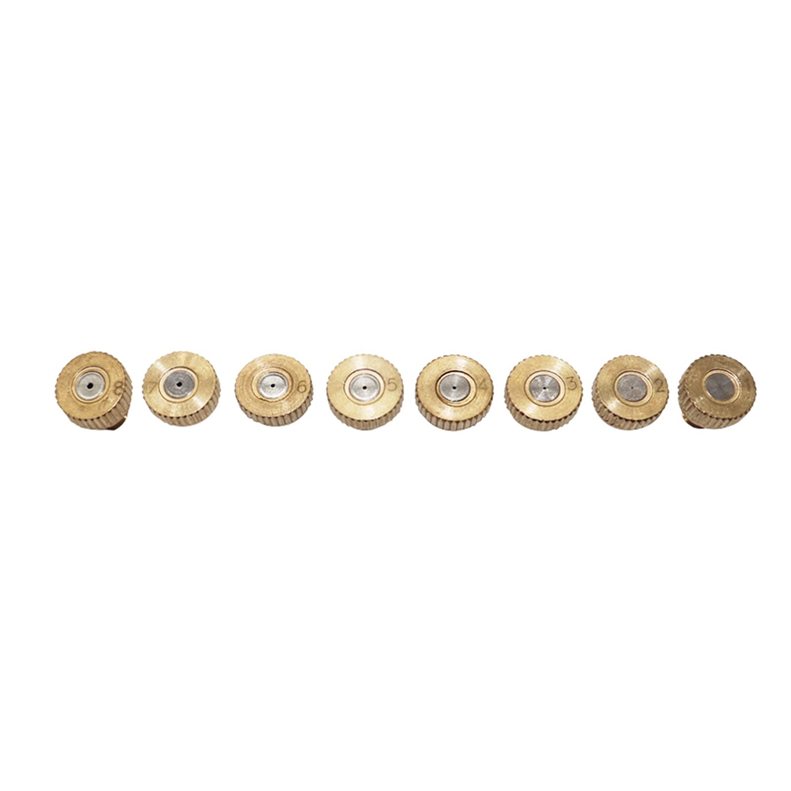 Messing-Zerstäuberdüse, Sprinkler-Rohrverschraubungen, 20 Stück, Messing-Nebeldüse, Niederdruck, 0,1–0,8 mm, 10–24 UNC, 2–120 bar