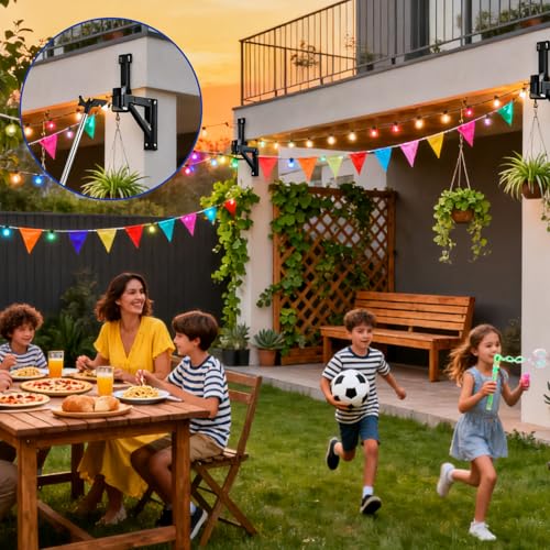 Fukaisu 3-15ft/82-460cm Telescopic Christmas Light Hanger Pole with Utility Hook, Extension Pole for Hanging Outdoor String Lights Bird Feeders Hanging Kit with Adjustable Reach by Fukaisu - Image 6