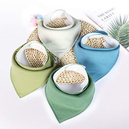 Yoofoss Babyslabbetjes met 2 drukknoppen, 10 stuks slabbetjes van 100% biologisch katoen, super absorberend en zacht… - Image 8