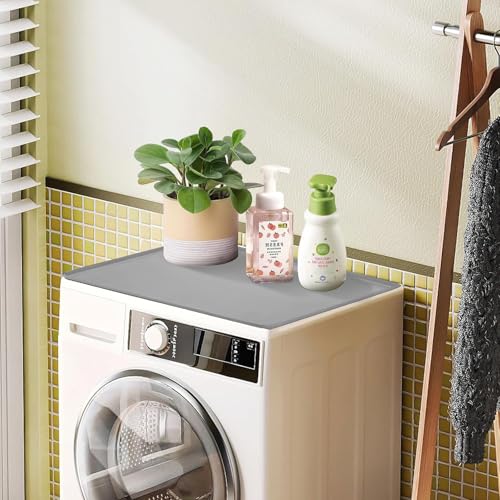 Kühlschrankmatte Silikon mit Erhöhtem Rand Bodenschutzmatte Kühlschrank Antibakterielle Kühlschrankmatten Einlegeboden Matte Bodenmatte Auslaufschutz Grau Silikonmatte Tropfschale Bodenwannen