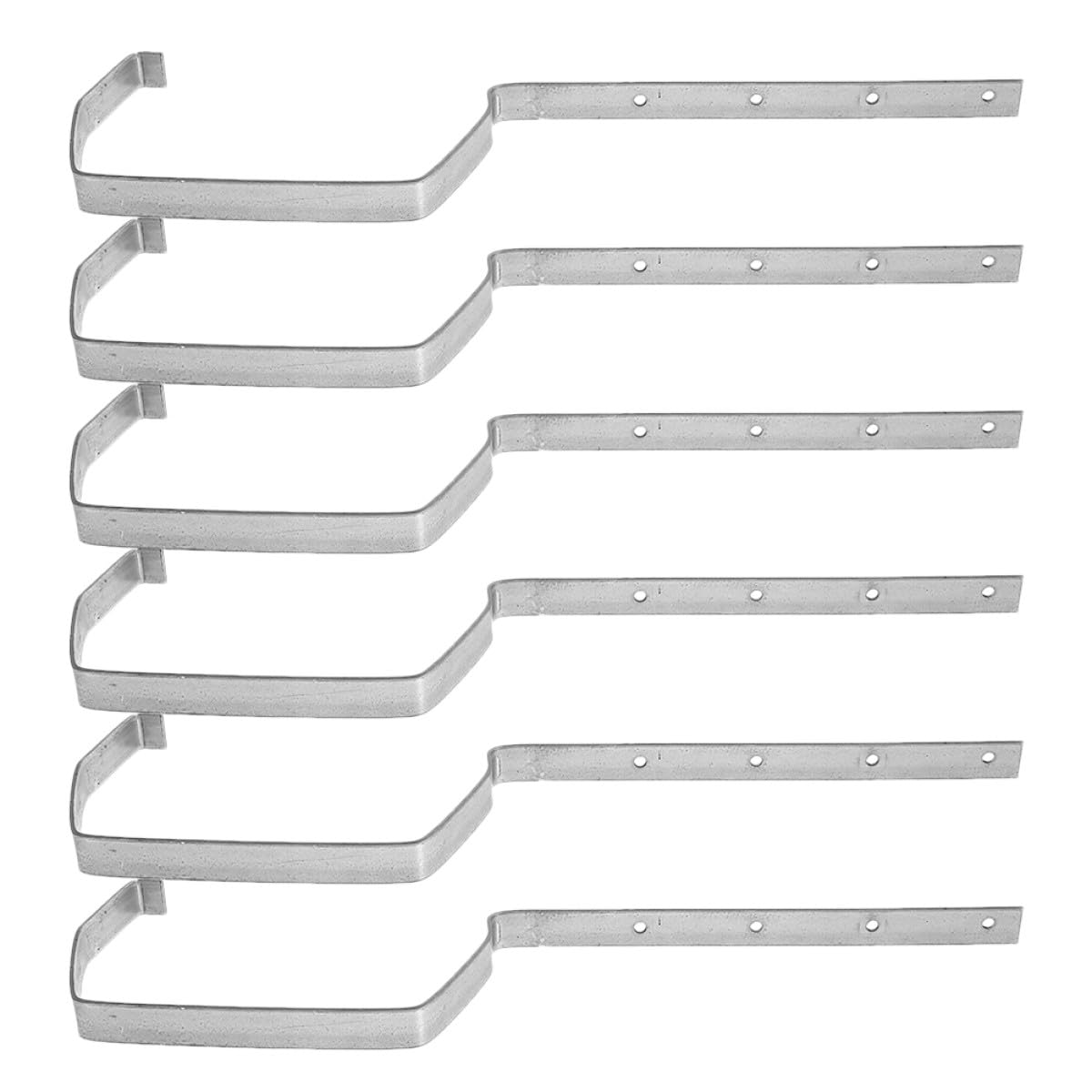 PACKOVE 6 Soportes Metálicos para Canalones de Techo, Accesorios de Montaje para Drenaje Confiable en Sistemas de Canaletas y Bajantes
