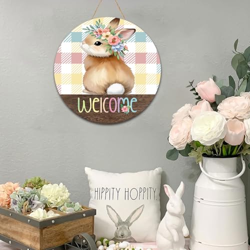 Easterdoordecorationseasterwreathsforfrontdooreasterspringdoorhangereastersigneasterwallporchhangingdecorbunnywreath12inchpinkbluebuffaloplaideasterwelcomedoorsign Urban Country Home Decor Easter door decorations easter wreaths for front door easter spring door hanger easter sign easter wall porch hanging decor bunny wreath 12 inch pink blue buffalo plaid easter welcome door sign urban country home decor