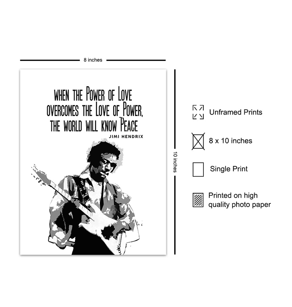 Amazon.com: Jimi Hendrix Poster,- Inspirational Wall Art