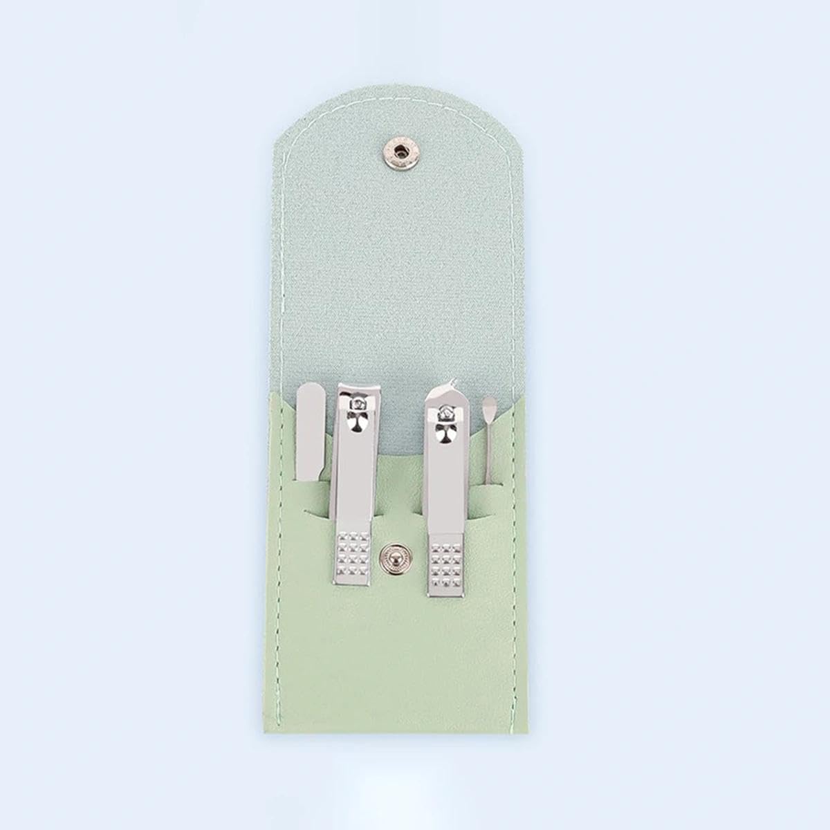 4PCS Folding Portable Manicure Pedicure Set Nail Clippers Professional Personal Care Tool Kit