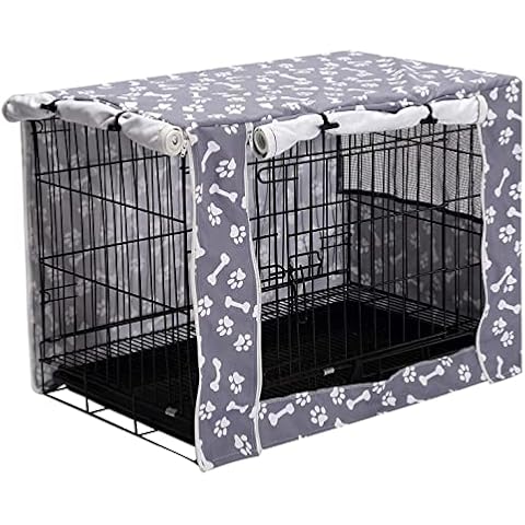 Durable Polyester Dog Crate Cover - Sky Gray Cover