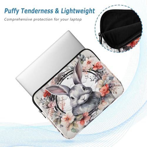 Funda para portátil 13-14 pulgadas impermeable con diseño de conejito miniatura 5