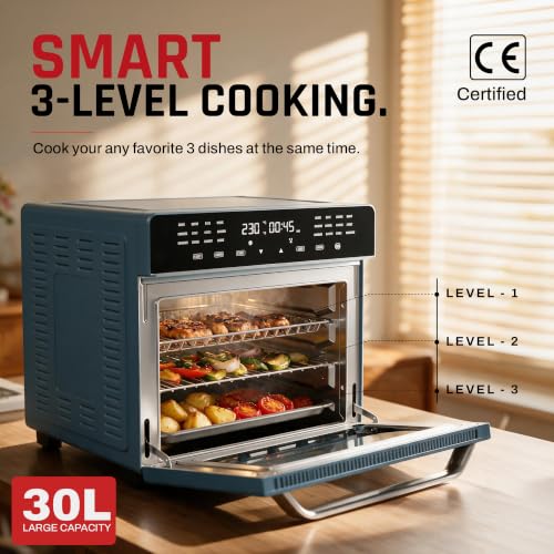 Image of Domestica Elio Pro 24 in 1 Digital Air Fryer Oven & Toaster, 30 L, 1700 W