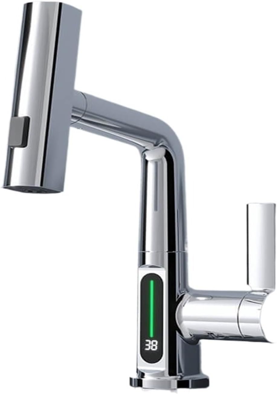Robinet de cuisine mitigeur cascade noir pour évier et lavabo de salle de bain