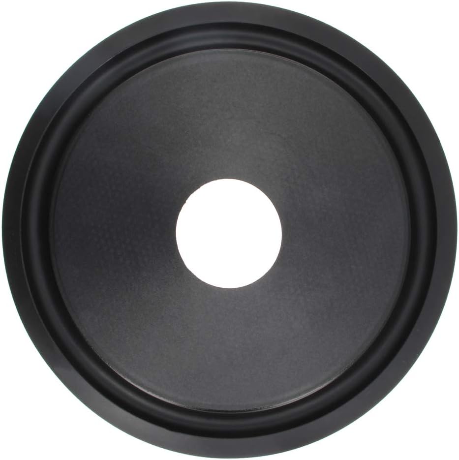 Heyiarbeit 10 inches Paper Speaker Cone Subwoofer Cones Drum Paper 2.6 inches Inner Diameter with Rubber Surround 2Pcs