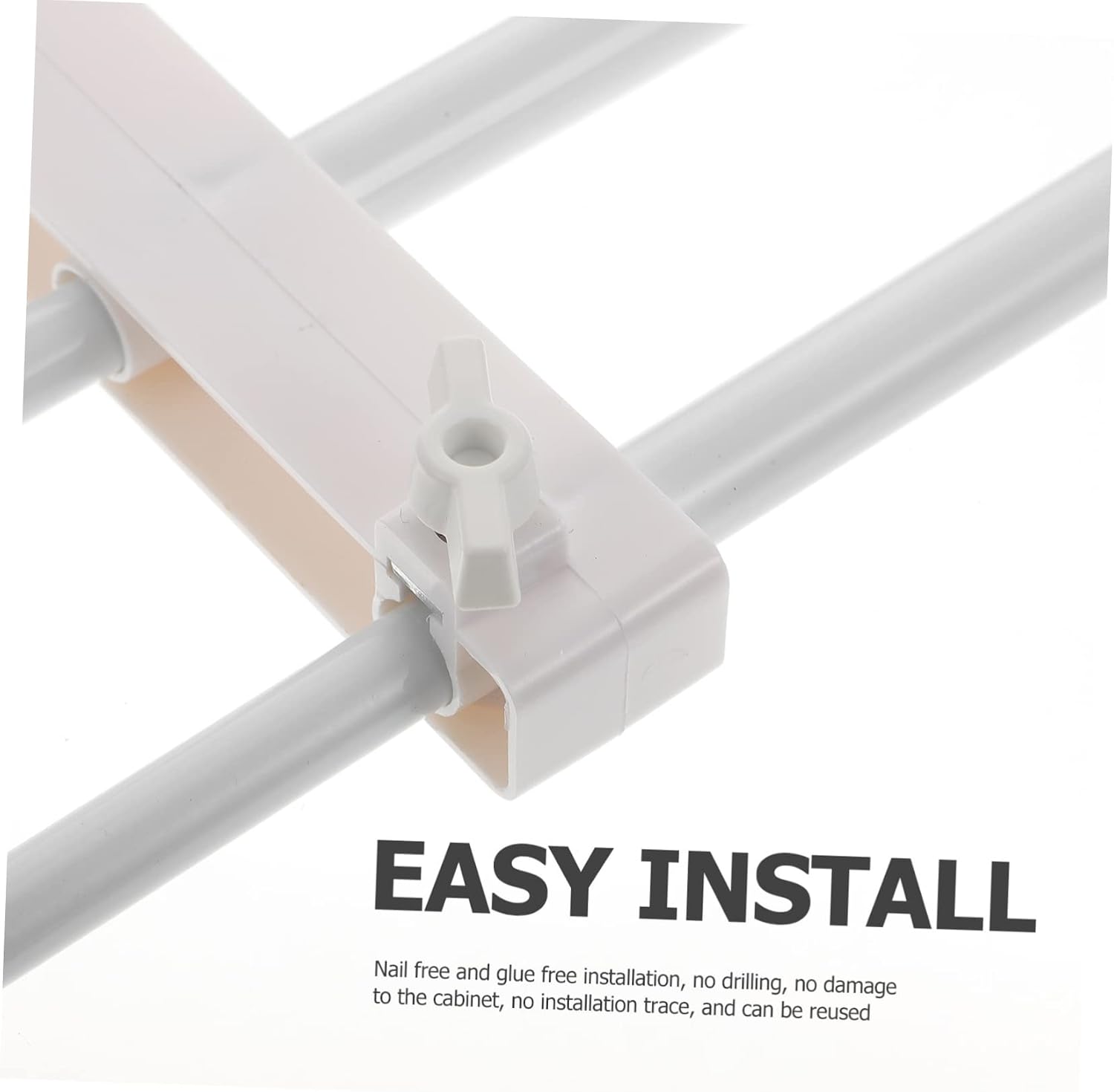 OUNONA Adjustable Closet Storage Bracket Nail-Free Retractable Shelf Divider White 30-40cm Versatile Organizer for Clothing for Bedroom and Wardrobe Spaces