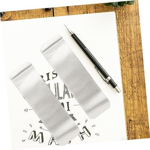 NUOBESTY 50 adet kalem saklama torbası, tekrar kapatılabilir kalem çantası, takı için sağlam saklama torbası, makyaj fırçası, kendinden kapanan tasarım, güvenli taşıma için - Görsel 2