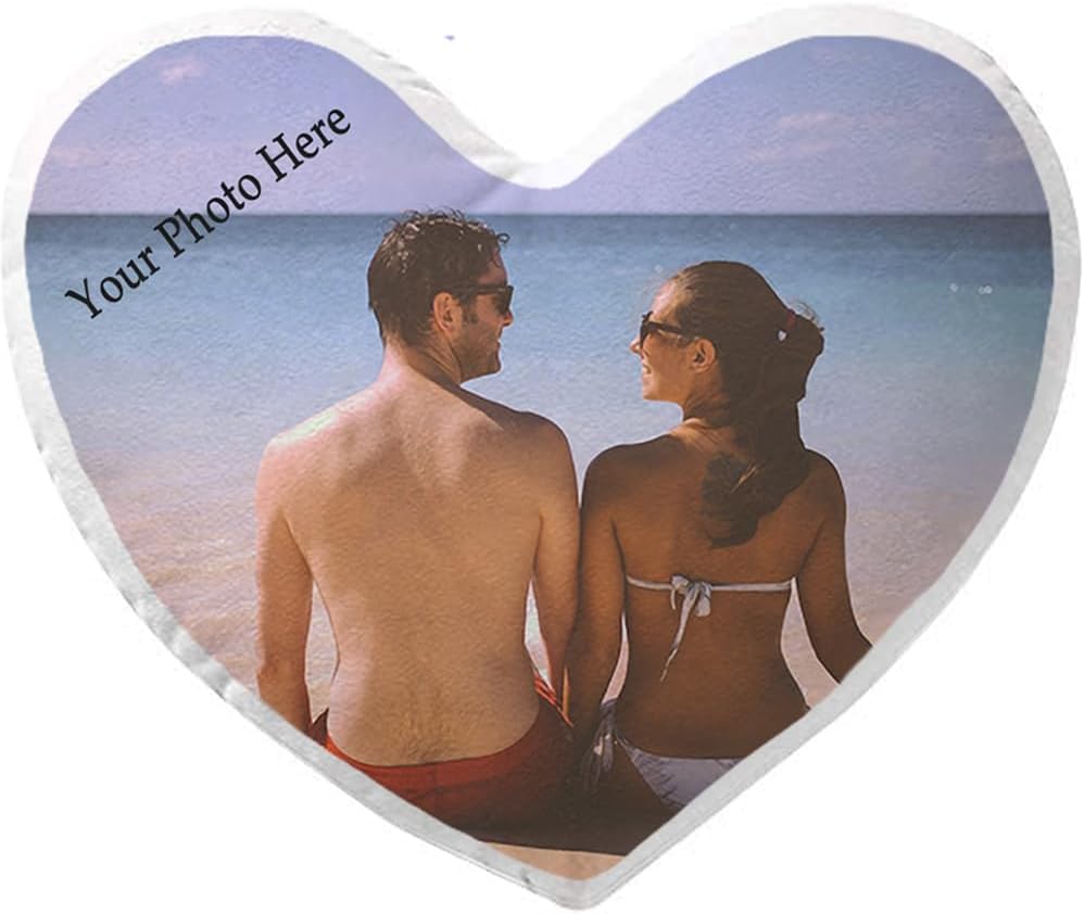 Love Shaped Pillow, Custom Personalized Pillow for Dog, Cat, Pet Lover, Unique Birthday Christmas Memorial Gift Decor, 24"