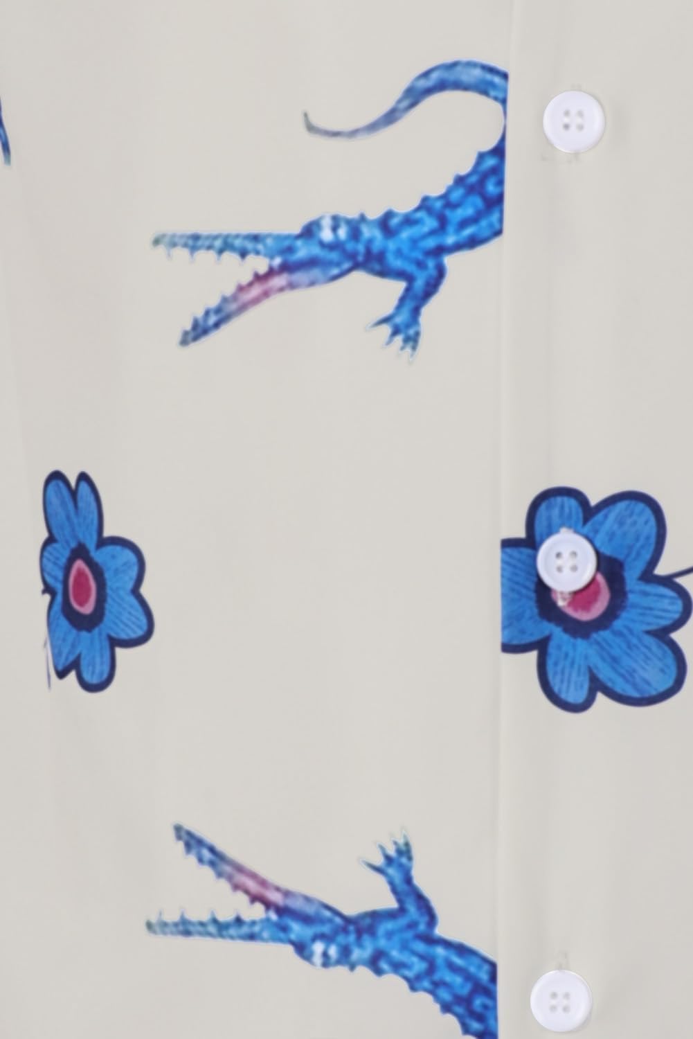 Mens Cosplay Costume Crocodile Printed Beach Hawaiian Shirts
