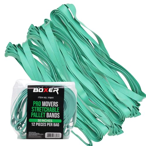 Bandas de goma para mover muebles Boxer Tool de 30 pulgadas verde en paquete de 12 para mudanzas