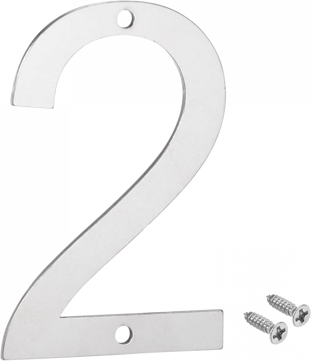 uxcell 3 Inch 304 Stainless Steel House Number Polishing for Door Mailbox(Number 2)