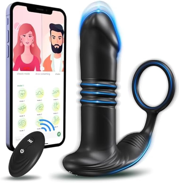 Silicone Material with Different Modes 6.0 inches Black Relaxation Tools Kit Decrease Tension for Male, Rechargeable Waterproof Cordless Body Prostrate Viboatorr for Men to Relax VD1T5