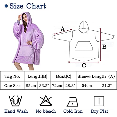 Image of Maharsh Oversized Hoodie Blanket Women Ultra Plush Fleece with Soft Sherpa Reversible Warm Cosy Comfy Wearable Hooded Giant Sweatshirt Throw for Girls Adults Men Boys Kids Big Pocket