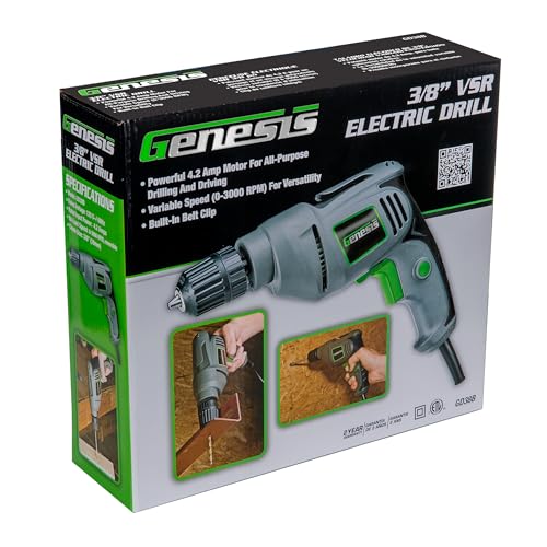 Genesis GD38B Corded Drill