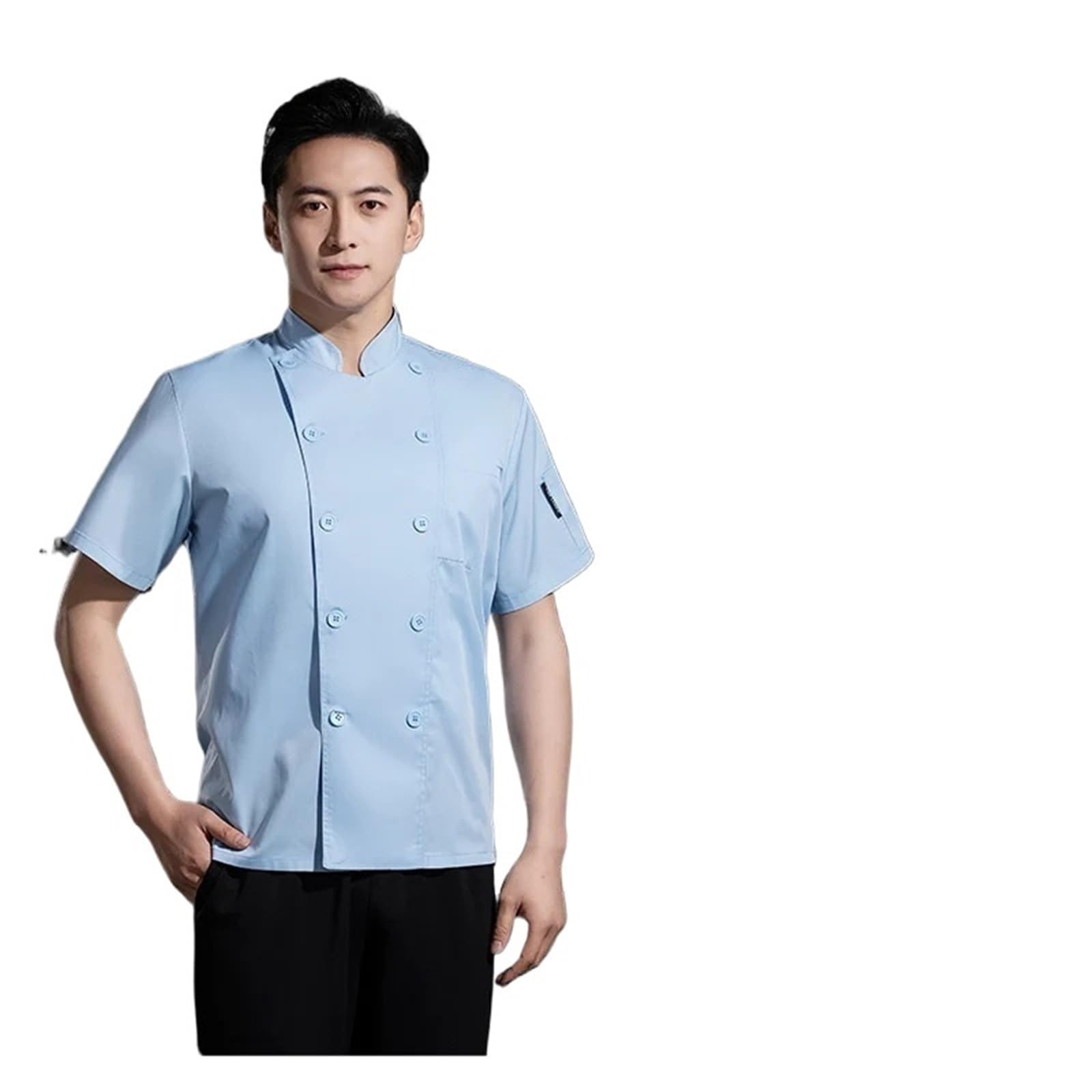 Divisa da cuoco Camicie da cuoco Tuta cucina a maniche corte Abiti lavoro Hotel Ristorante Mensa Costume Camicia Uomo Donna per chef