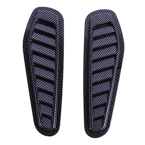 FOYTOKI 2Pcs Style Car Air Vent Decor Stickers Easy Installation Adhesive Car Hood Vent Trim for Enhanced Air Flow No Damage Fit Black