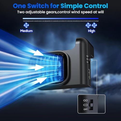 Image of ZORBES Cooling Fan for Nintendo Switch 2 Dock, Charging Dock Cooling Fan with Built-in USB Port, 2 Speeds, USB Plug-in Cooler Low Noise Heat Dissipation Fan Cooler, Cool Down Accessories for Switch